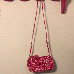 Pink and white Vera Bradley purse